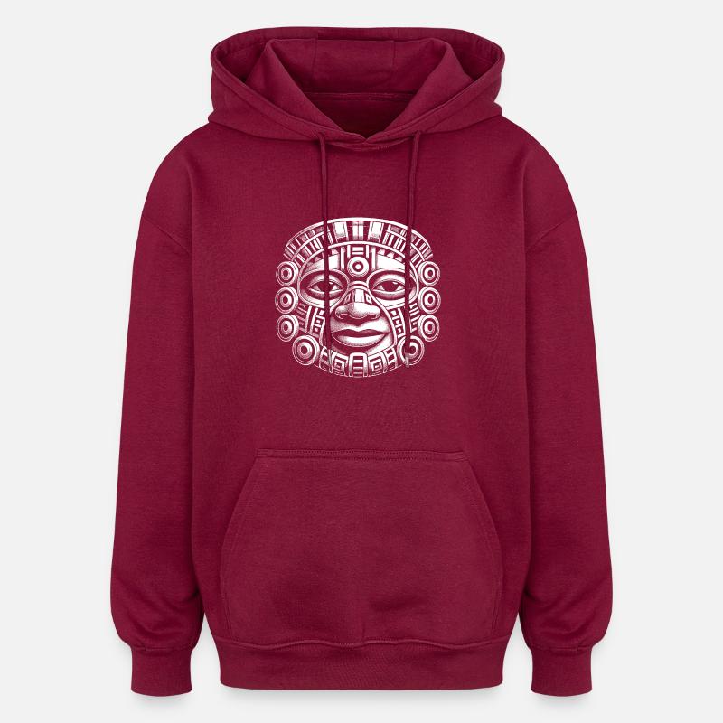 Masque - Sweat à capuche oversize unisexe - bordeaux