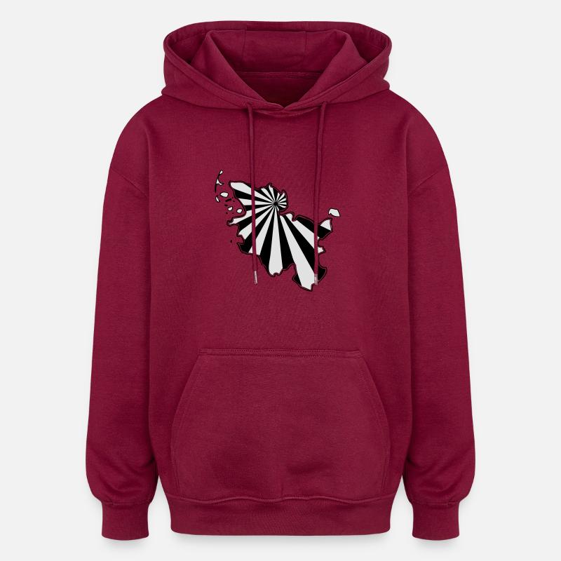 Schleswig Holstein - Oversized Unisex Hoodie - Burgunderrot