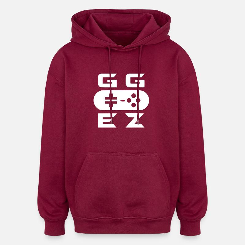 GG EZ - Sweat à capuche oversize unisexe - bordeaux