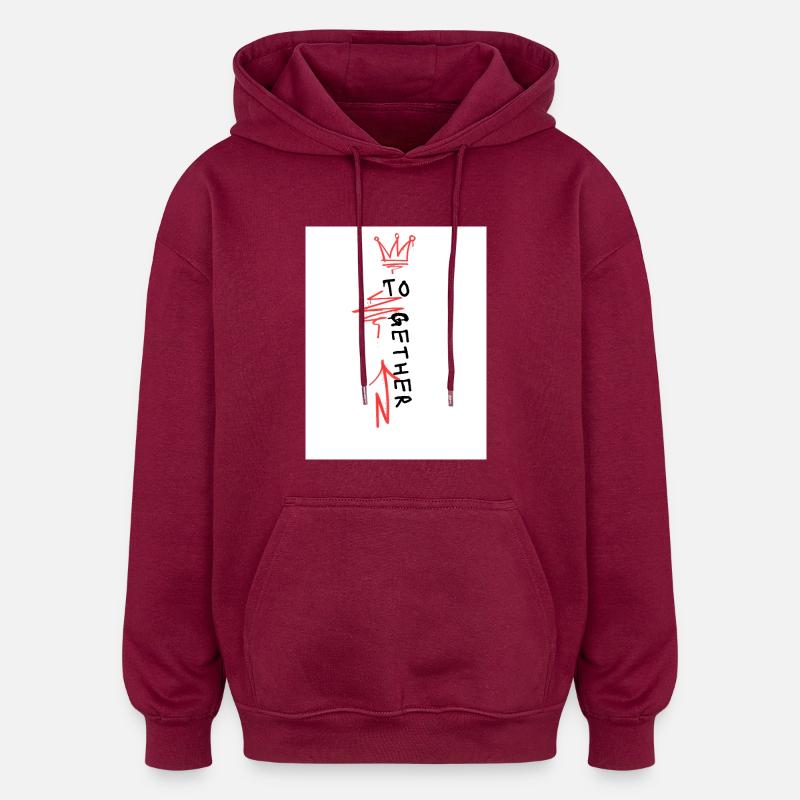 Ensemble - Sweat à capuche oversize unisexe - bordeaux