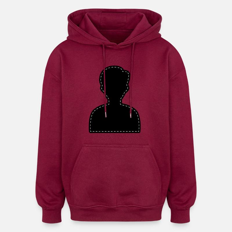 Icône compte Avatar - Sweat à capuche oversize unisexe - bordeaux