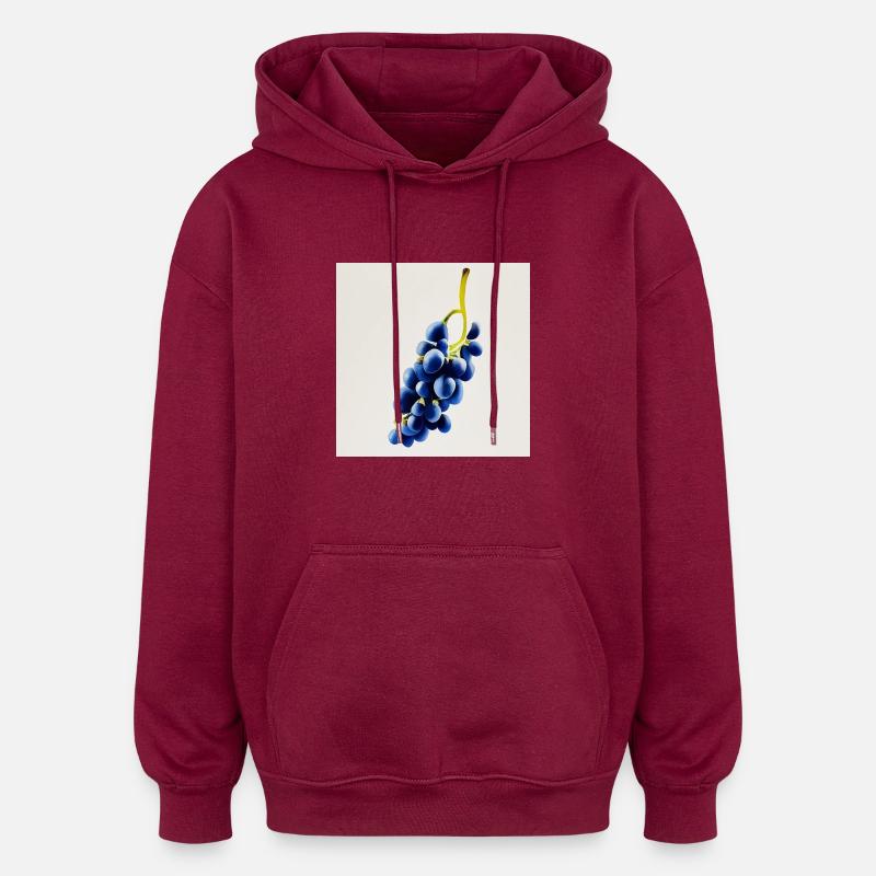 Weintrauben - Oversized Unisex Hoodie - Burgunderrot