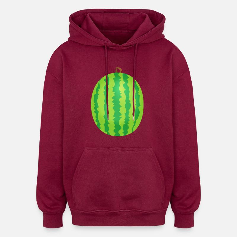fruit melone019 - Sweat à capuche oversize unisexe - bordeaux