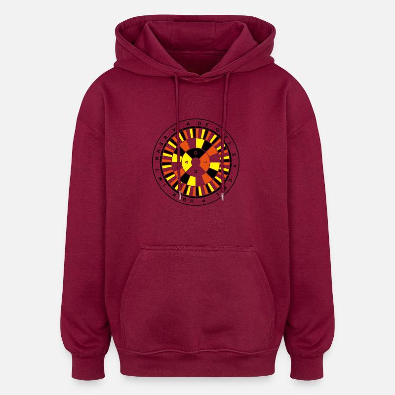 Genetic Code Nerd v1 - Oversized Unisex Hoodie - Burgunderrot