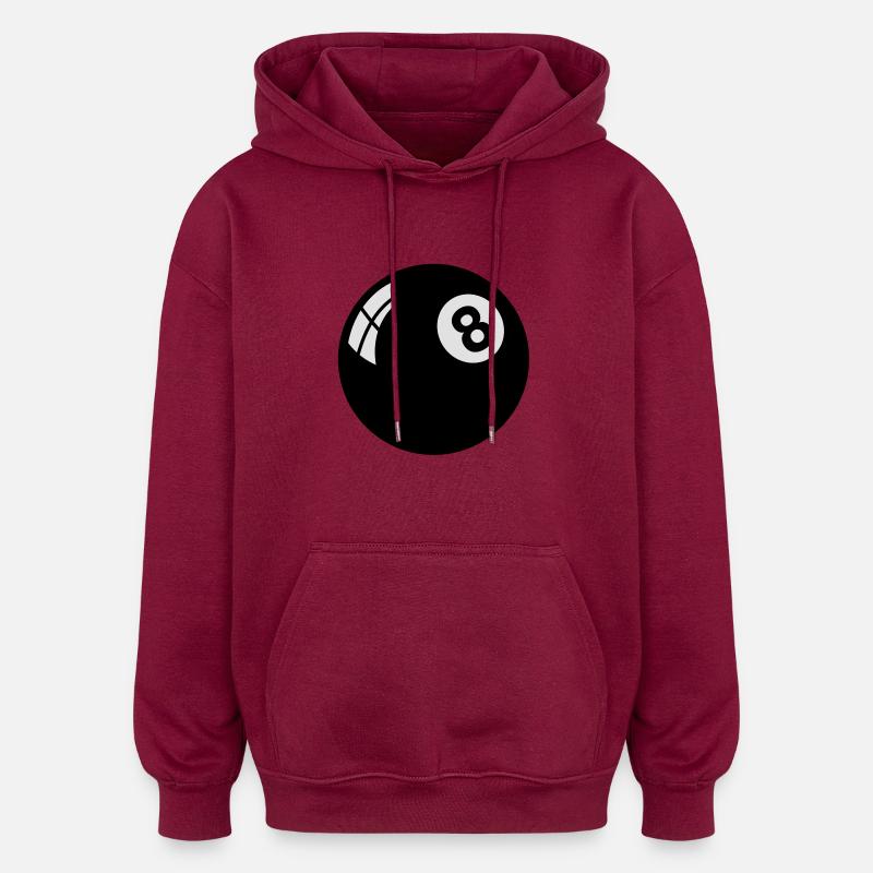 eight_ball__f2 - Sweat à capuche oversize unisexe - bordeaux