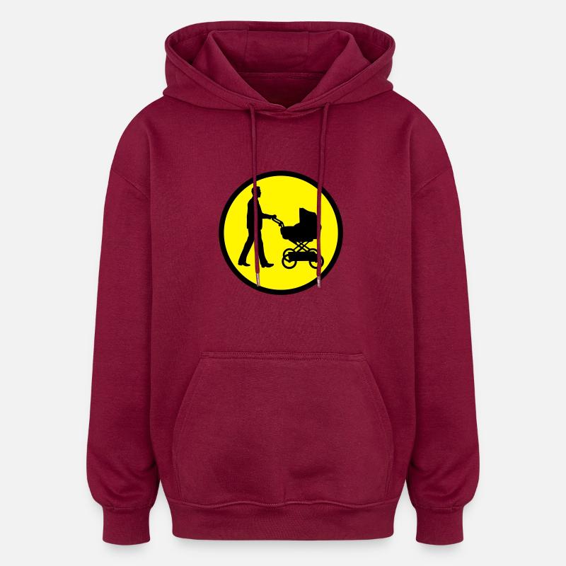 buggy_man_022013_a_2c - Oversized Unisex Hoodie - burgundy