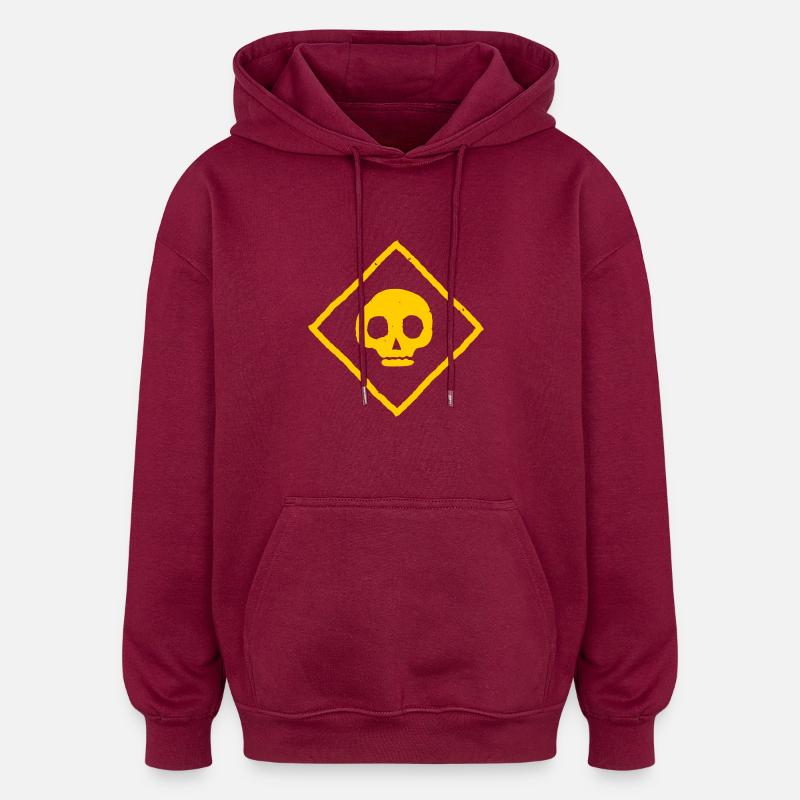 saké - Sweat à capuche oversize unisexe - bordeaux