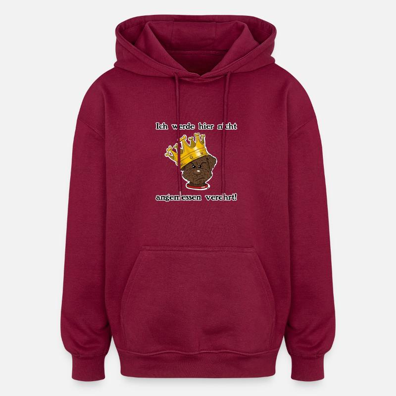 Culte1 3 - Sweat à capuche oversize unisexe - bordeaux