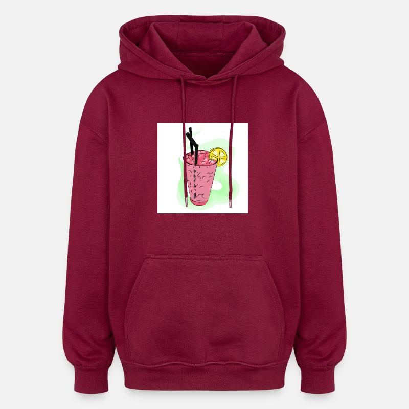 Rafraîchissement d’été - Sweat à capuche oversize unisexe - bordeaux