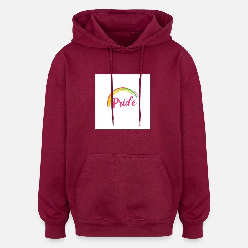 Orgueil - Sweat à capuche oversize unisexe - bordeaux