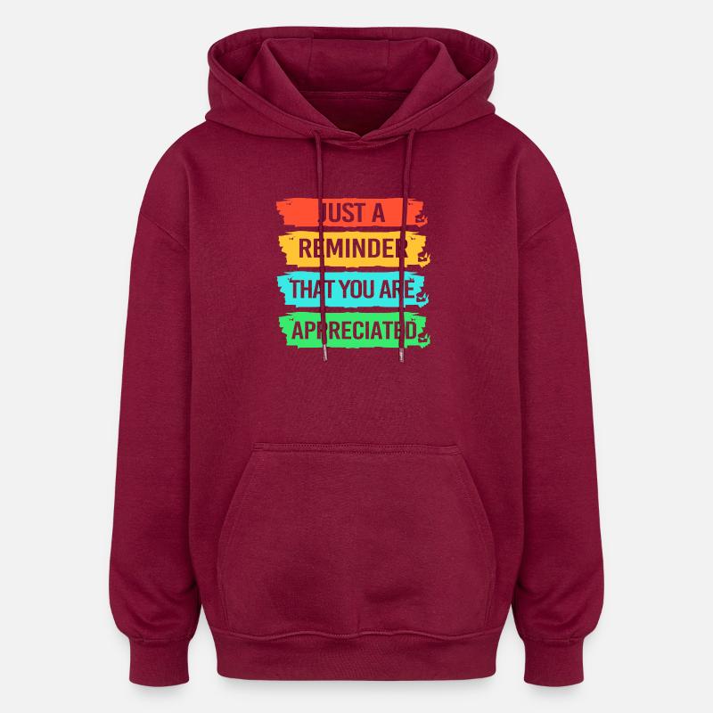 Mitarbeiter der Woche Mitarbeiter des Monats - Oversized Unisex Hoodie - Burgunderrot