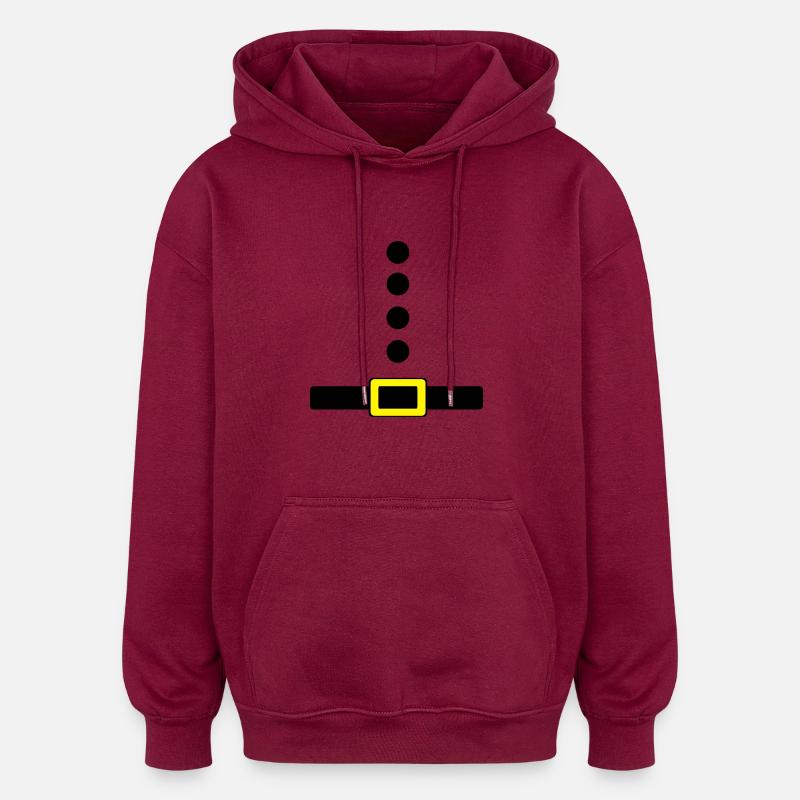 ceinture - Sweat à capuche oversize unisexe - bordeaux
