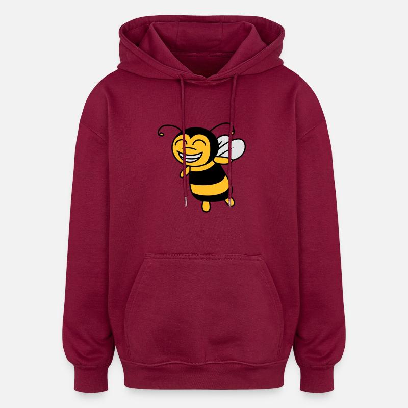 Mignonne petite abeille - Sweat à capuche oversize unisexe - bordeaux