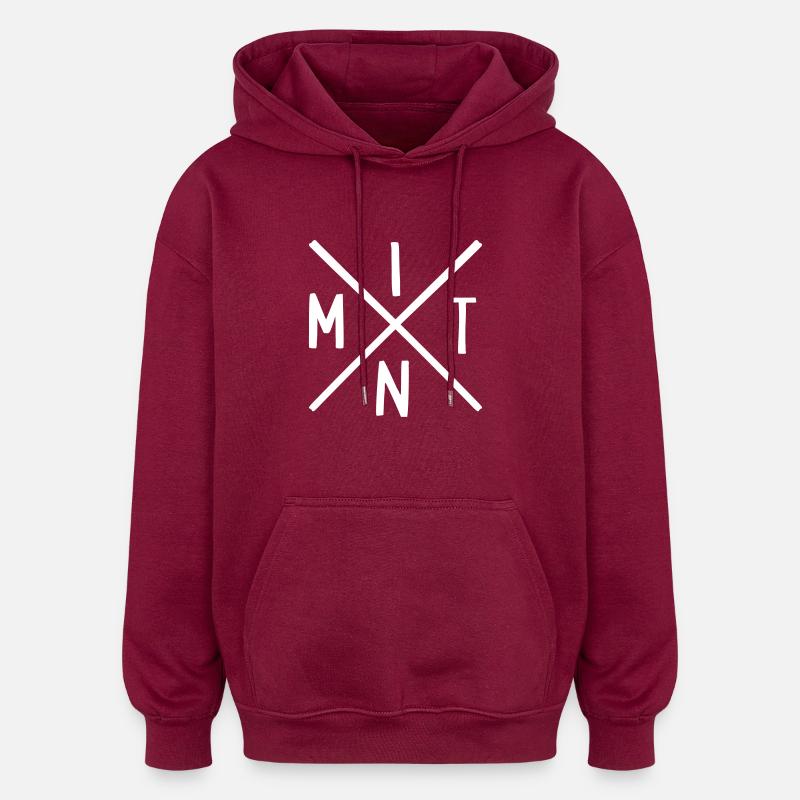 MENTHE - Sweat à capuche oversize unisexe - bordeaux