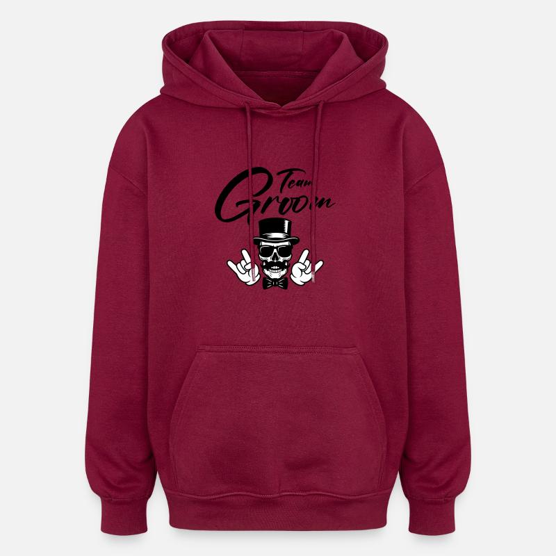 Palefrenier de l’équipe Bräutigam - Sweat à capuche oversize unisexe - bordeaux
