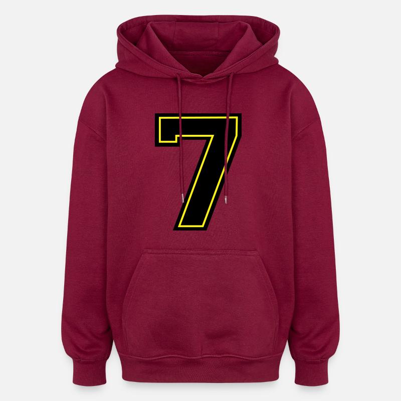 7 - Sweat à capuche oversize unisexe - bordeaux