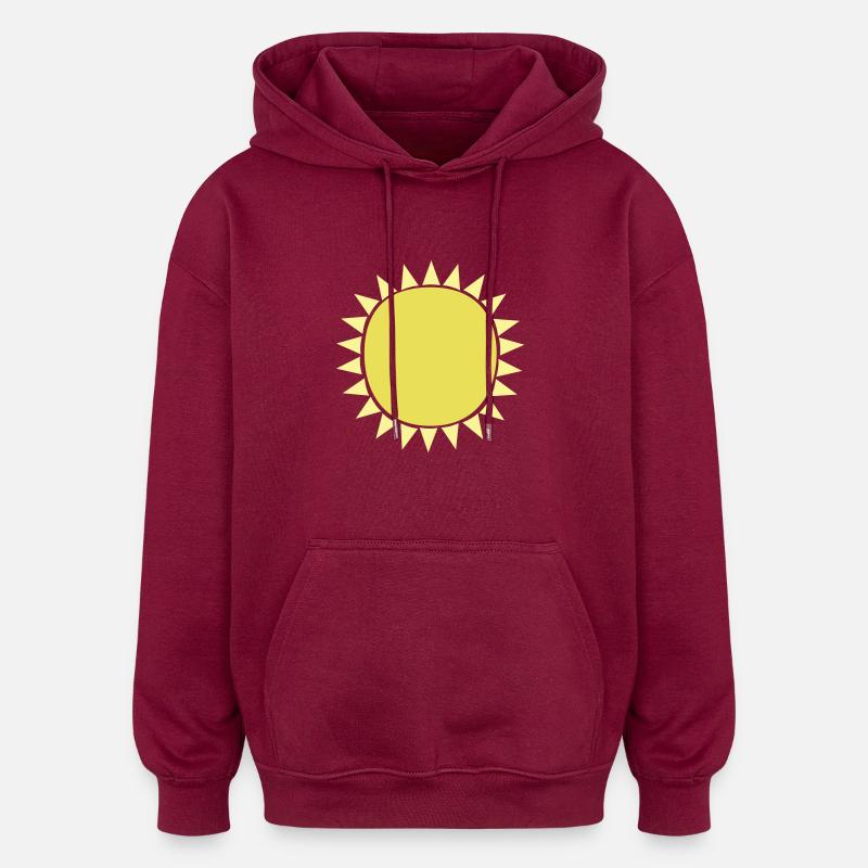 sonne sun - Oversized Unisex Hoodie - Burgunderrot