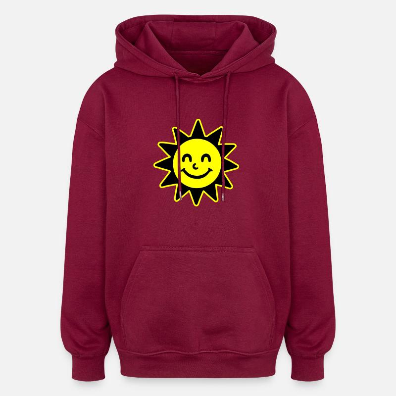 Bande dessinée Sun Été - Sweat à capuche oversize unisexe - bordeaux