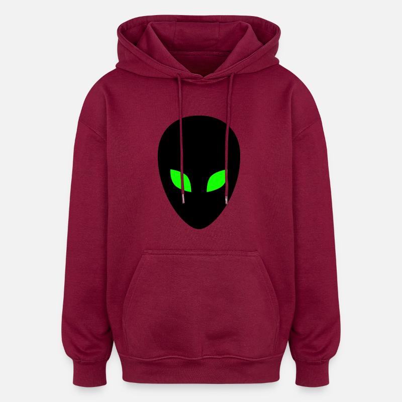 Extraterrestre - Sweat à capuche oversize unisexe - bordeaux