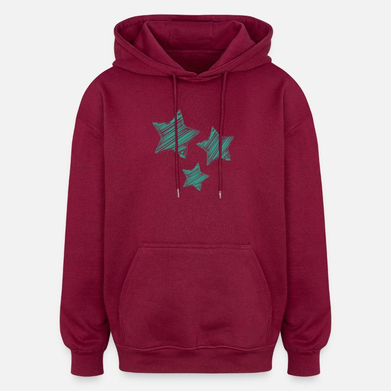 ETOILE. ETOILES - Sweat à capuche oversize unisexe - bordeaux
