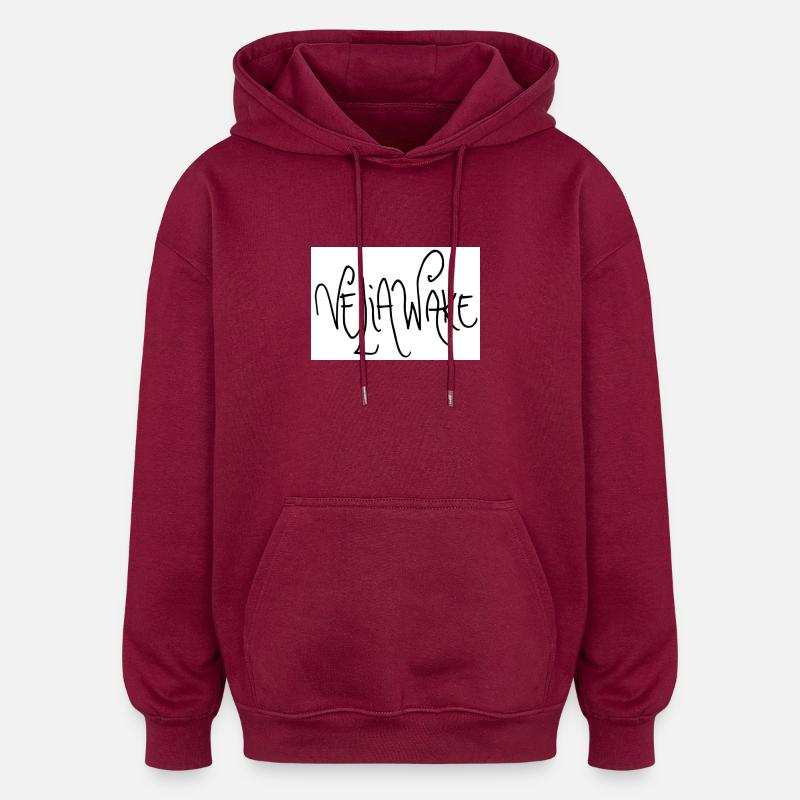 VELIAWAKE - Sweat à capuche oversize unisexe - bordeaux