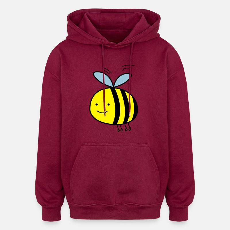 comic_biene_002 - Oversized Unisex Hoodie - burgundy
