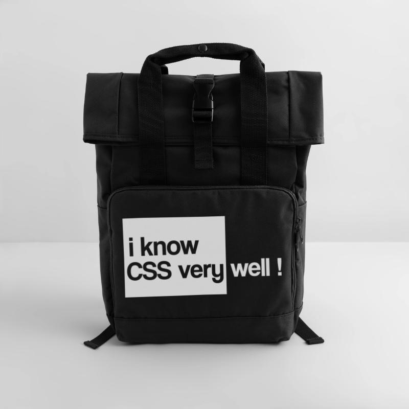 i know css very well html Roll Top Backpack with Two Handles