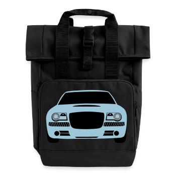 Car Auto - Rolltop Rucksack mit zwei Griffen - Schwarz - Vorne