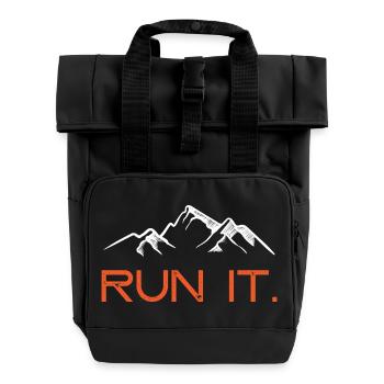 Führe es aus. - Rolltop Rucksack mit zwei Griffen - Schwarz - Vorne