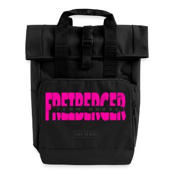Freiberger Pferde Design - Rolltop Rucksack mit zwei Griffen - Schwarz - Vorne