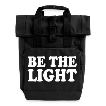 Be the light - Roll Top Backpack with Two Handles - black - Front