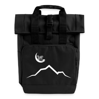 Bear Mountains Moon - Roll Top Backpack with Two Handles - black - Front