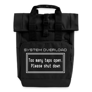 System Error Download Humor Design - Roll Top Backpack with Two Handles - black - Front