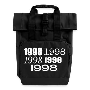 1998 - Roll Top Backpack with Two Handles - black - Front