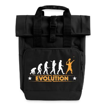 Tennis Evolution - orange/weiss - Rolltop Rucksack mit zwei Griffen - Schwarz - Vorne