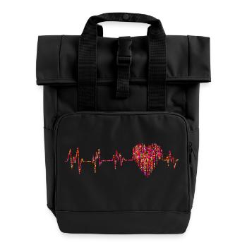 Battements de cœur - Sac à dos Roll Top à deux anses - noir - Devant