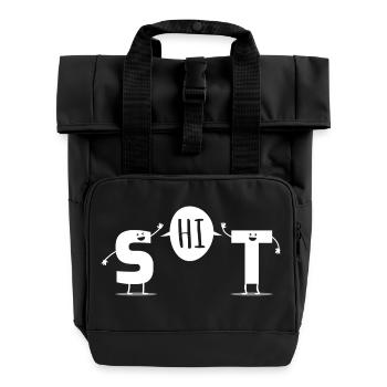 Shit - Shit Friends - Roll Top Backpack with Two Handles - black - Front