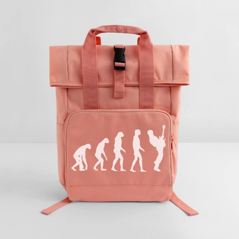 bass player evolution Roll Top Backpack with Two Handles