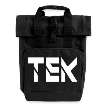 Tek - Roll Top Backpack with Two Handles - black - Front