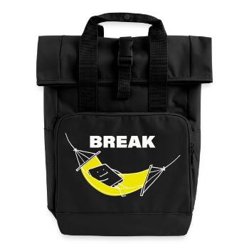 BREAK - Roll Top Backpack with Two Handles - black - Front