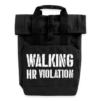 walking hr violation - Rolltop Rucksack mit zwei Griffen - Schwarz - Vorne