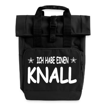 Bang - Roll Top Backpack with Two Handles - black - Front