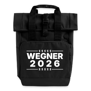 Wegner 2026 - Rolltop Rucksack mit zwei Griffen - Schwarz - Vorne