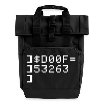 DOOF Code 8 bits Nerd Terminal Pixel Retro - Sac à dos Roll Top à deux anses - noir - Devant