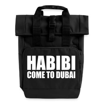 habibi come to dubai - Rolltop Rucksack mit zwei Griffen - Schwarz - Vorne