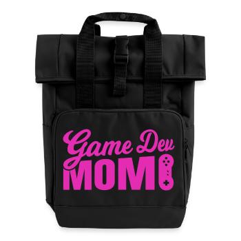 Game Developer Mother - Roll Top Backpack with Two Handles - black - Front