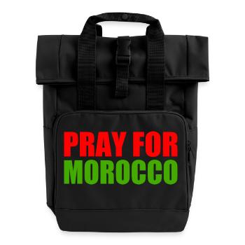 Pray for morocco - Rolltop Rucksack mit zwei Griffen - Schwarz - Vorne