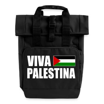 Viva palestina - Rolltop Rucksack mit zwei Griffen - Schwarz - Vorne