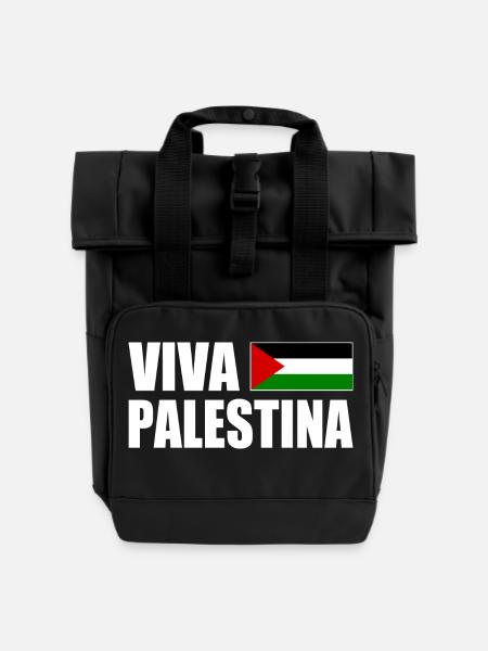 Viva palestina - Rolltop Rucksack mit zwei Griffen - Schwarz