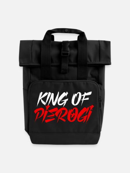 King of Pierogi - Rolltop Rucksack mit zwei Griffen - Schwarz